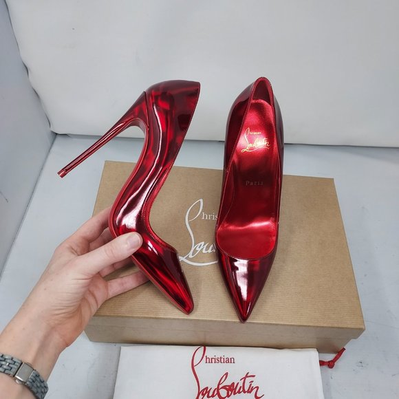 Christian Louboutin Shoes - Christian Louboutin So Kate 120 Loubi Red Patent Leather Pumps